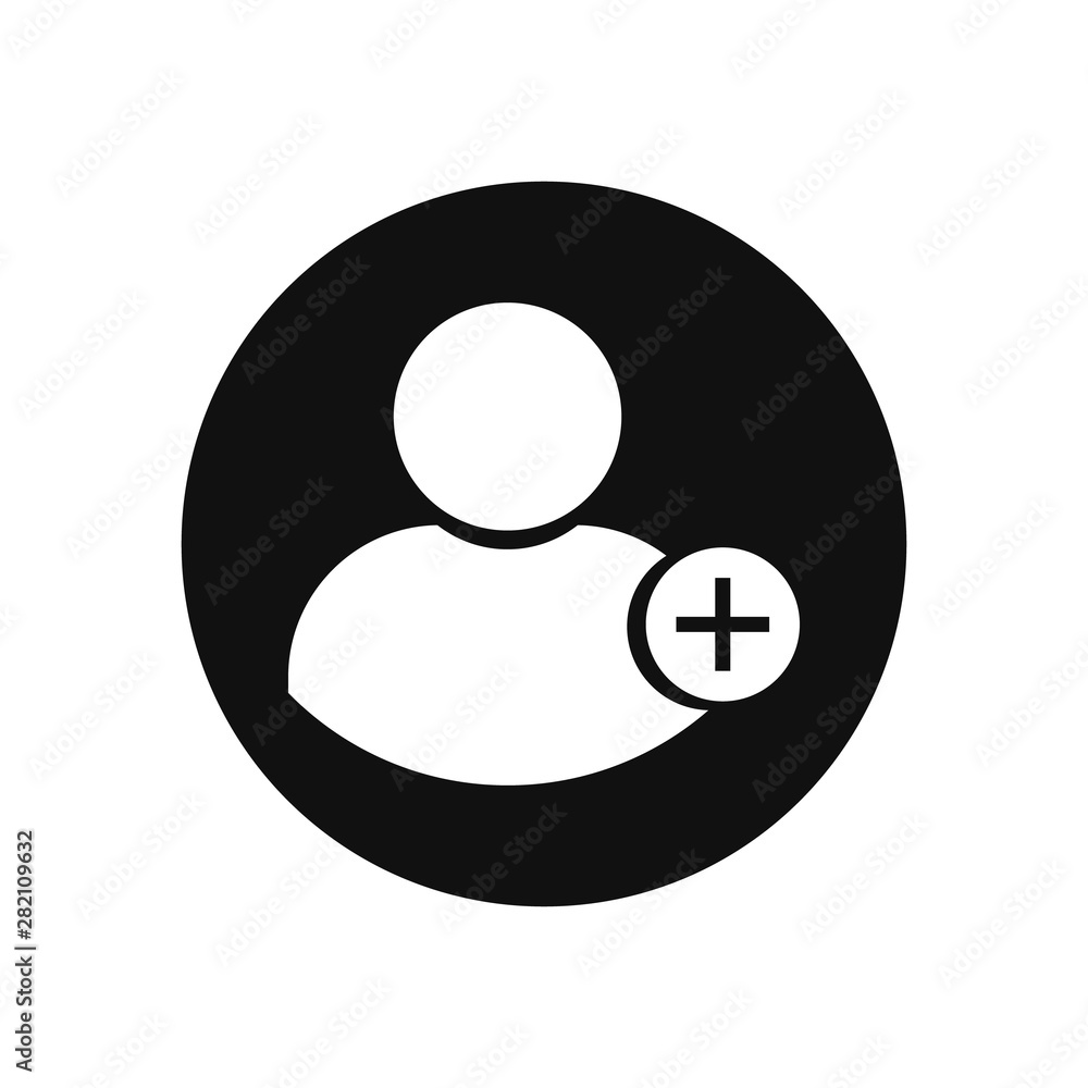 Black and white user icon vector illustration Black and white user icon vector illustration