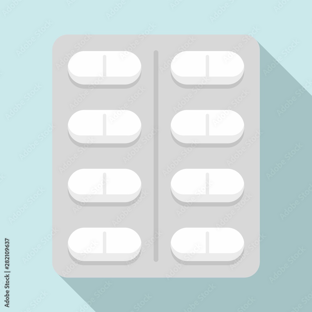 Capsule pack icon. Flat illustration of capsule pack vector icon for web design Capsule pack icon. Flat illustration of capsule pack vector icon for web design