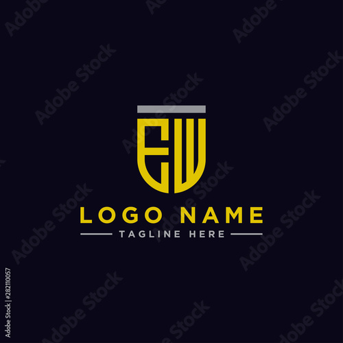 inspiring logo designs for companies from the initial letters of the EW logo icon. -Vectors