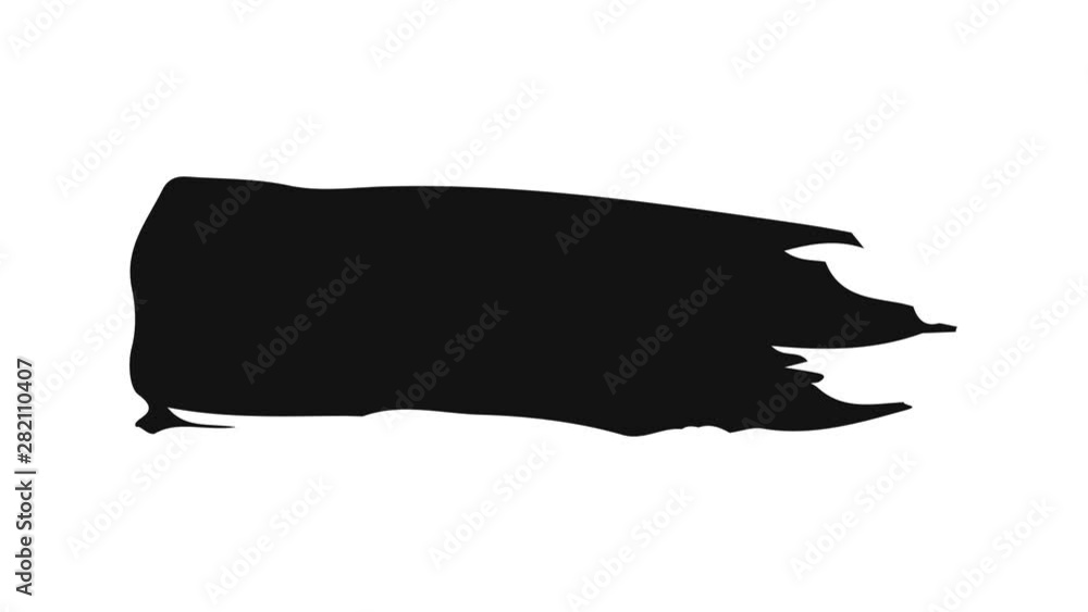 Animation of drawing a thick brush stroke Animation of drawing a thick brush stroke