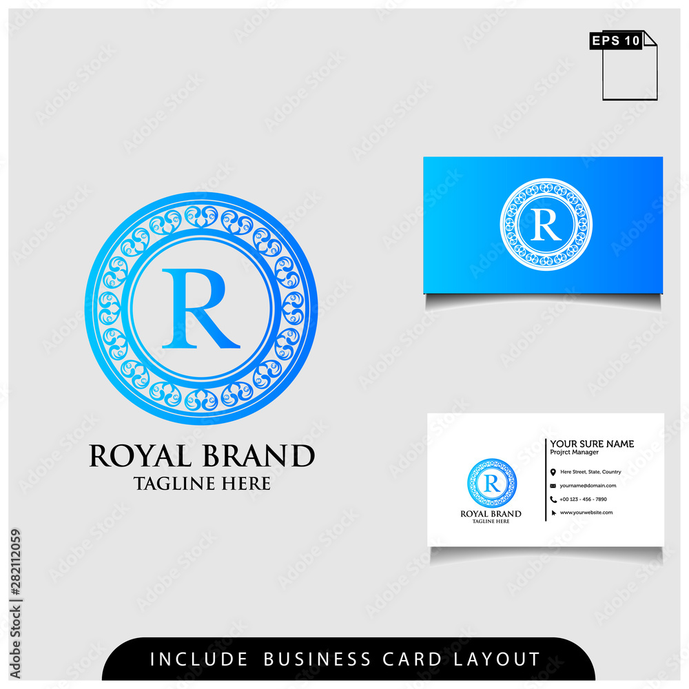 logo design royal brand modern concept with gradient colors logo design royal brand modern concept with gradient colors