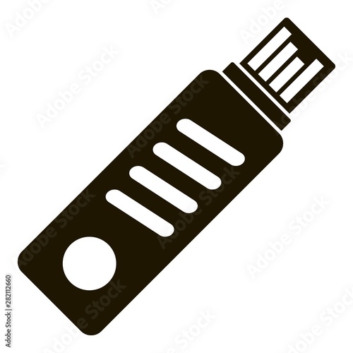 Usb flash icon. Simple illustration of usb flash vector icon for web design isolated on white background