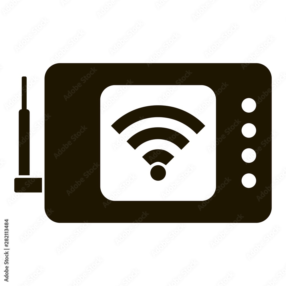 Wifi remote control icon. Simple illustration of wifi remote control vector icon for web design isolated on white background Wifi remote control icon. Simple illustration of wifi remote control vector icon for web design isolated on white background