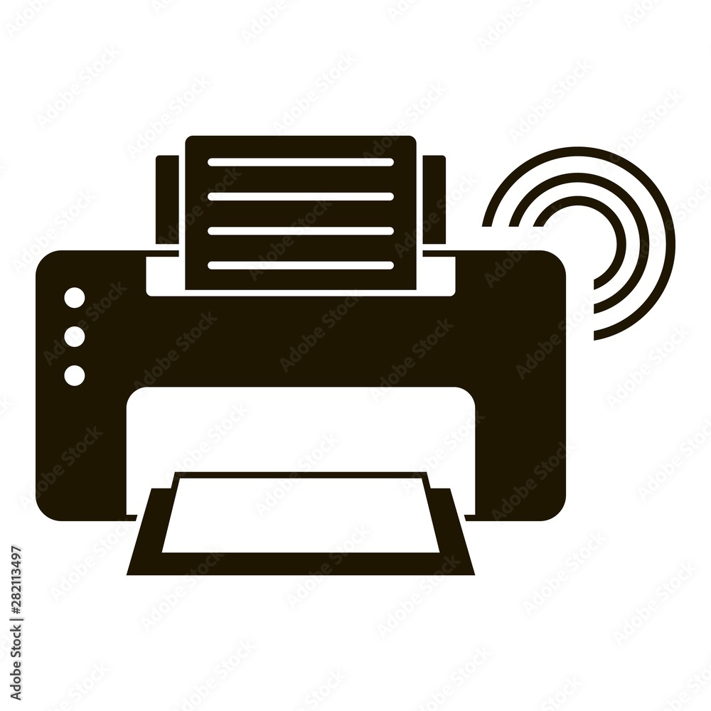 Smart printer icon. Simple illustration of smart printer vector icon for web design isolated on white background Smart printer icon. Simple illustration of smart printer vector icon for web design isolated on white background