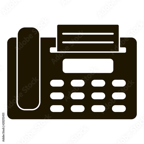 Fax telephone icon. Simple illustration of fax telephone vector icon for web design isolated on white background