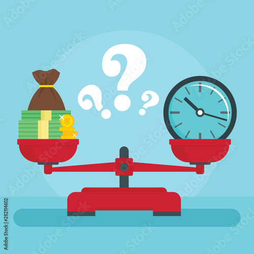 Weigh scales concept background. Flat illustration of weigh scales vector concept background for web design