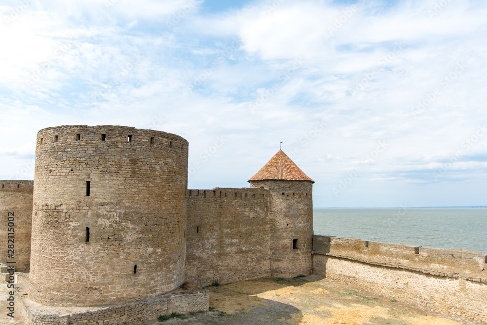 Ukraine - July 23, 2019: old fortress in belgorod-dniester, also known as akkerman or cetatea alba Ukraine - July 23, 2019: old fortress in belgorod-dniester, also known as akkerman or cetatea alba