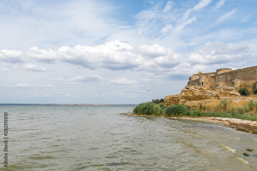 Ukraine - July 23, 2019: old fortress in belgorod-dniester, also known as akkerman or cetatea alba Ukraine - July 23, 2019: old fortress in belgorod-dniester, also known as akkerman or cetatea alba