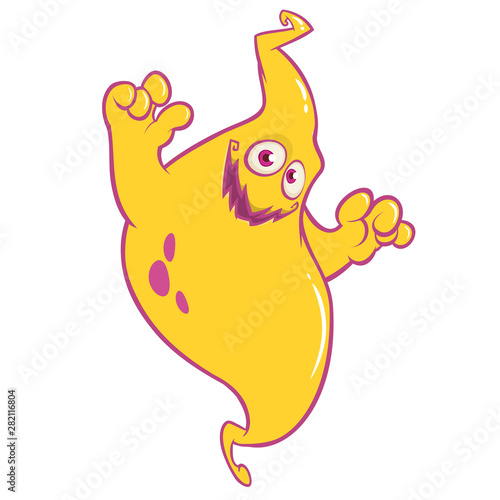 Funny cartoon ghost character