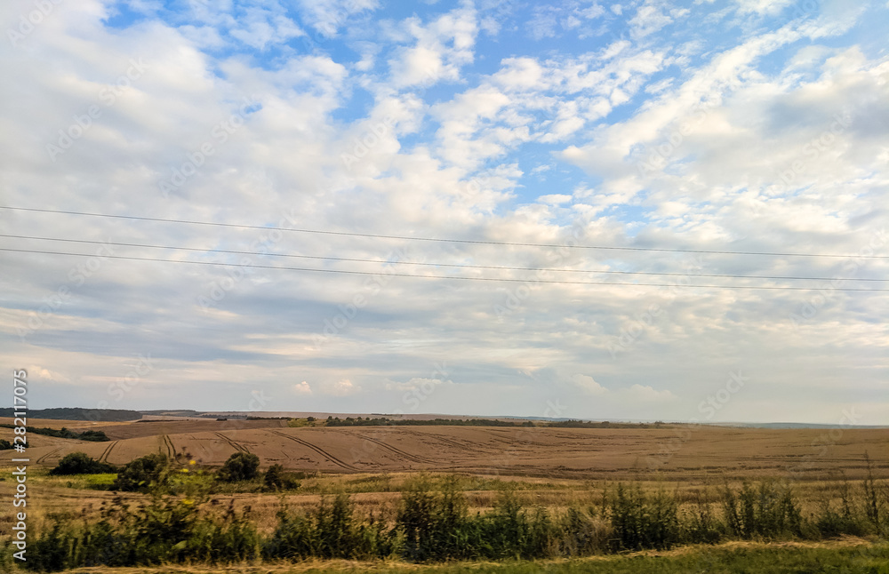 Obraz premium Agriculture fields in the summer season