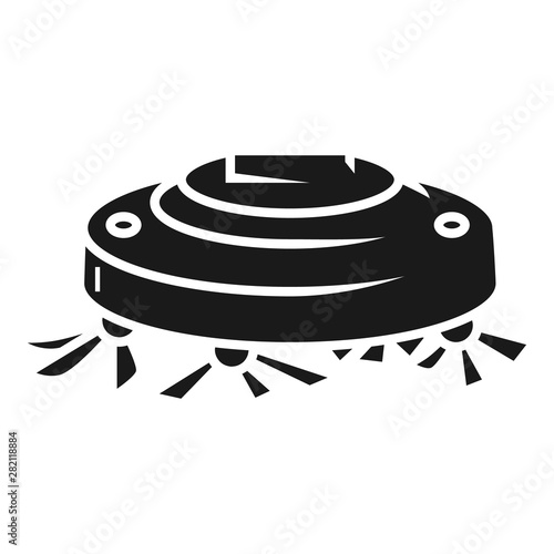 Automatic vacuum cleaner icon. Simple illustration of automatic vacuum cleaner vector icon for web design isolated on white background