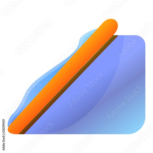 Aquapark slide icon. Cartoon of aquapark slide vector icon for web design isolated on white background