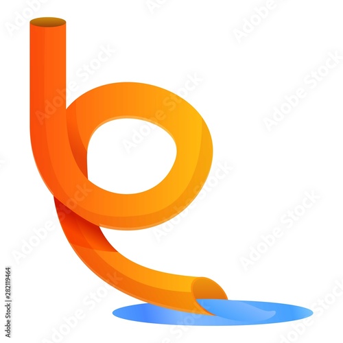 Aquapark pipe icon. Cartoon of aquapark pipe vector icon for web design isolated on white background