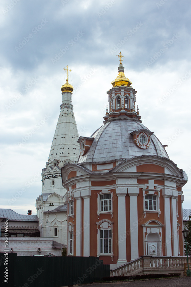 Sergiyev Posad, Russia. - May, 2019:Church of the Smolensk Icon of the Holy Mother (1746 - 1753), Trinity Lavra of St. Sergius, Sergiev Posad, Russian Federation.