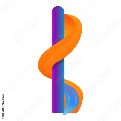 Tower aquapark pipe icon. Cartoon of tower aquapark pipe vector icon for web design isolated on white background