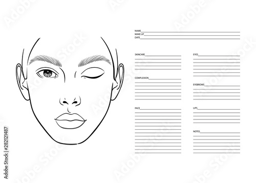 Makeup Artist Blank Template photo