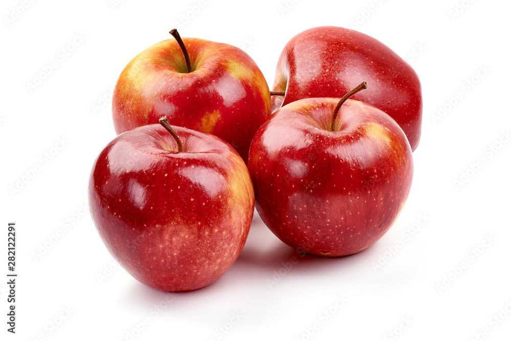 Red delicious apples, isolated on white background