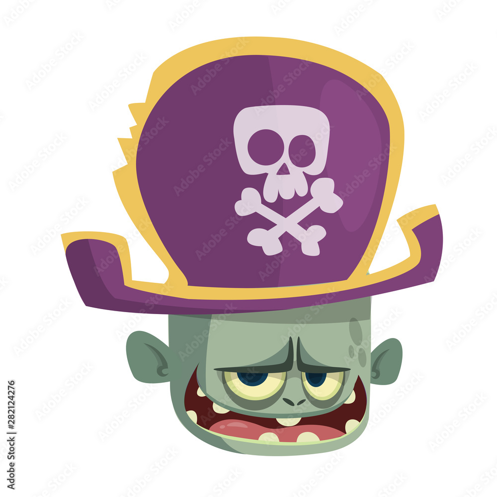 Cartoon scary zombie. Halloween vector illustration Cartoon scary zombie. Halloween vector illustration