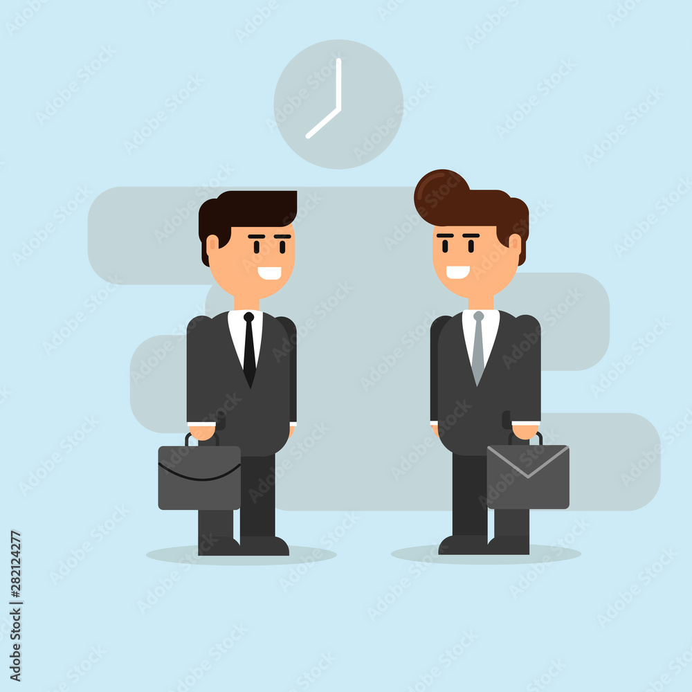 Business partners. Teamwork, businessmen. Vector flat design Business partners. Teamwork, businessmen. Vector flat design