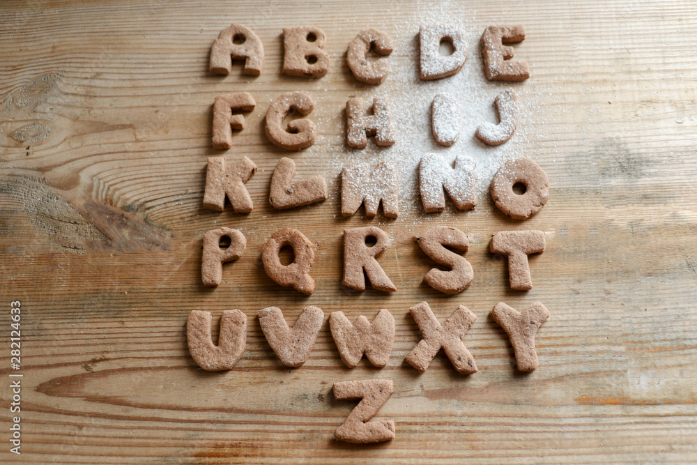 alphabet from cookies alphabet from cookies