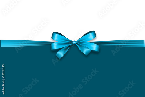 Holiday satin gift bow knot ribbon man blue