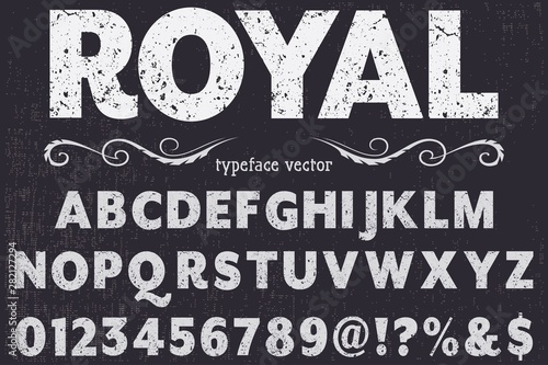 font handcrafted typeface vector vintage named vintage royal