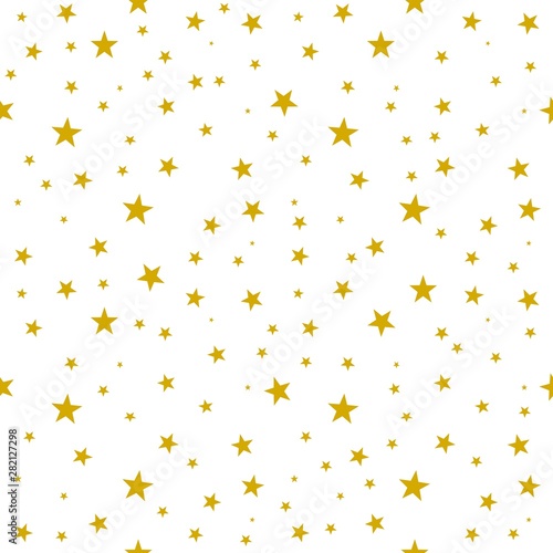 seamless background with stars pattern gold yellow