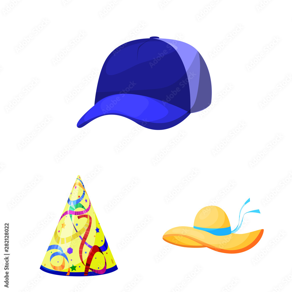 Vector design of headgear and napper symbol. Set of headgear and helmet vector icon for stock. Vector design of headgear and napper symbol. Set of headgear and helmet vector icon for stock.