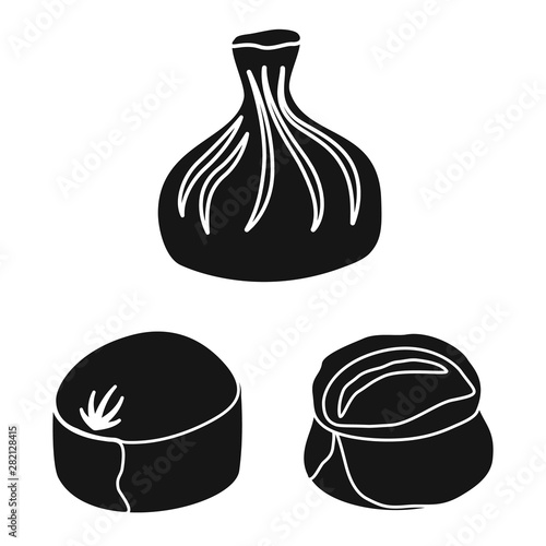 Vector design of cuisine and appetizer icon. Set of cuisine and food vector icon for stock.