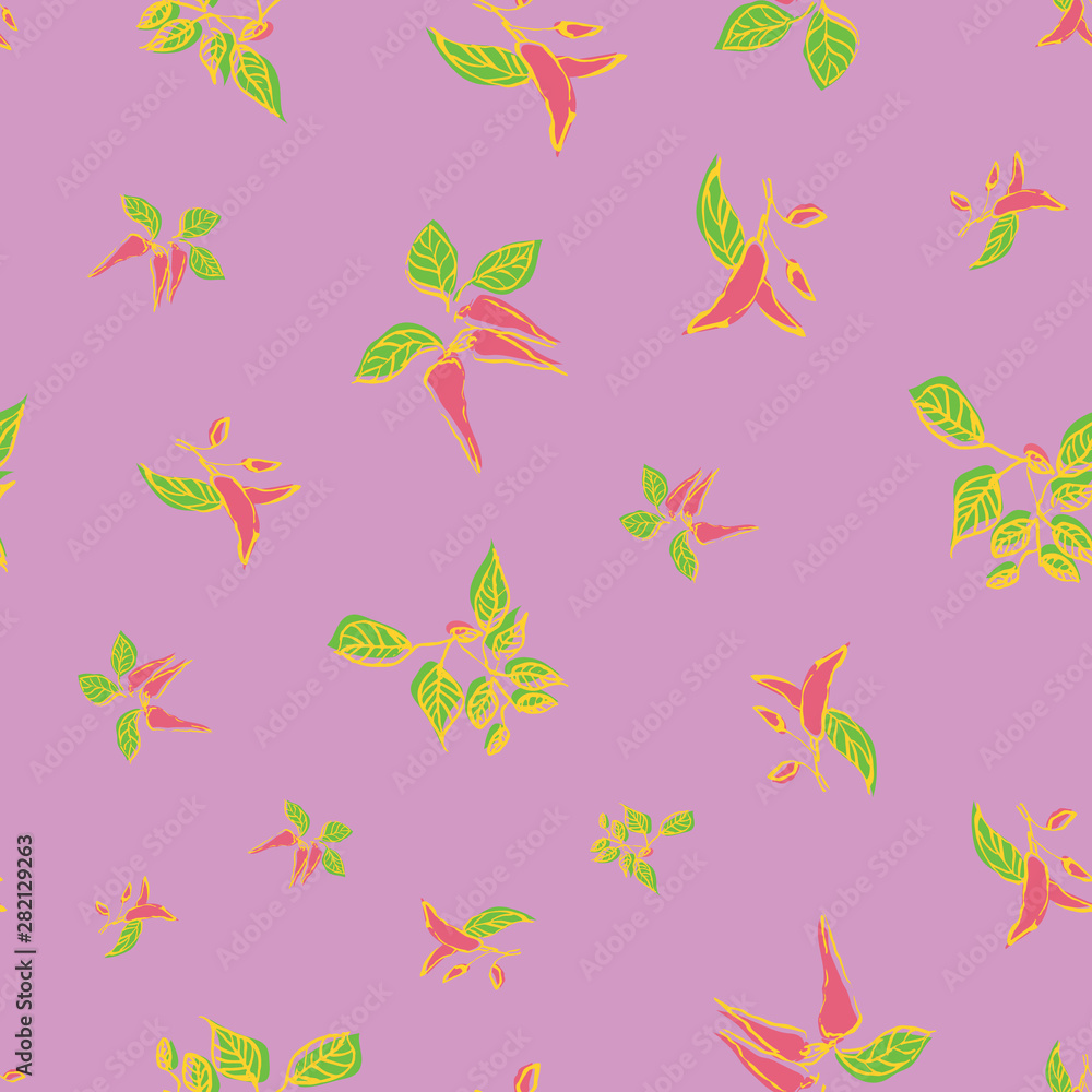 hot chili pepper seamless repeat pattern