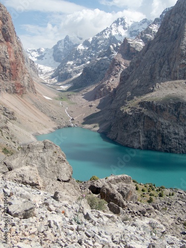 beautiful hiking in fann mountains nature in tajikistan