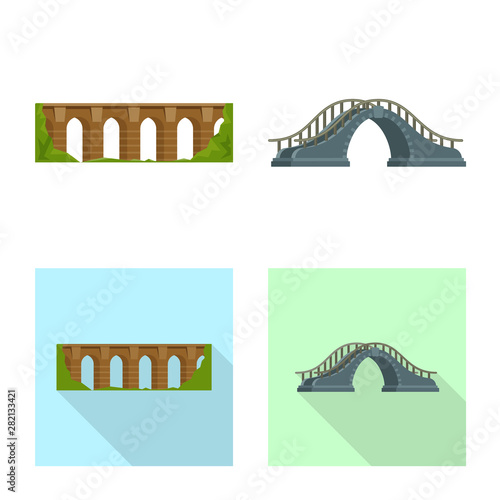 Vector design of connection and design icon. Set of connection and side stock vector illustration.