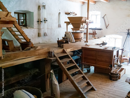 Fototapeta View on a traditional watermill in Szentendre