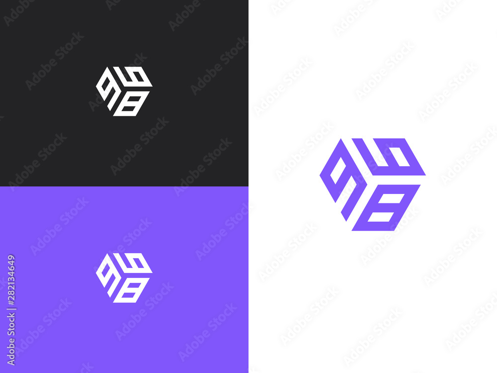 Combination number, stylish vector emblem for design