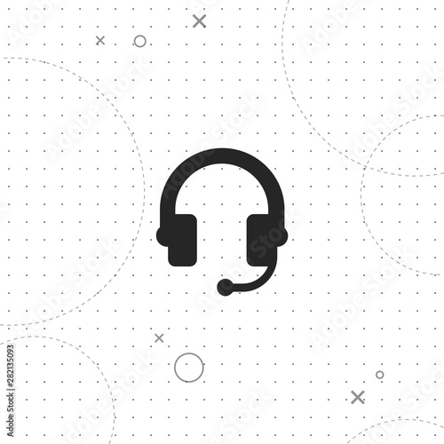 Speaker, headphones, vector best flat icon