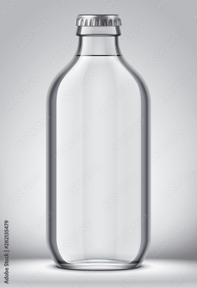 Glass bottle mockup. 
