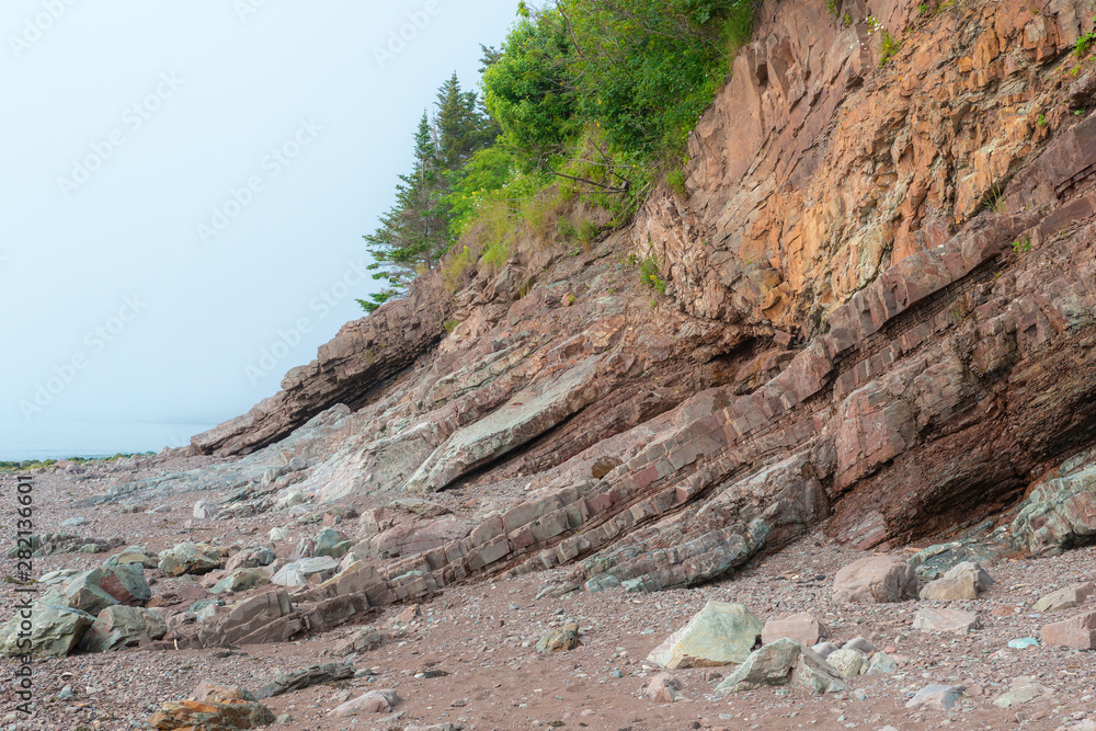 Obraz premium Sedimentary Fossil Cliff