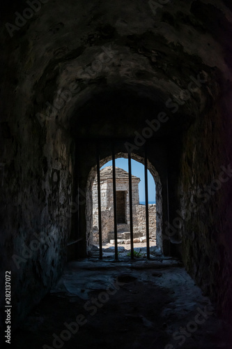 View of Porto Palermo Castle.