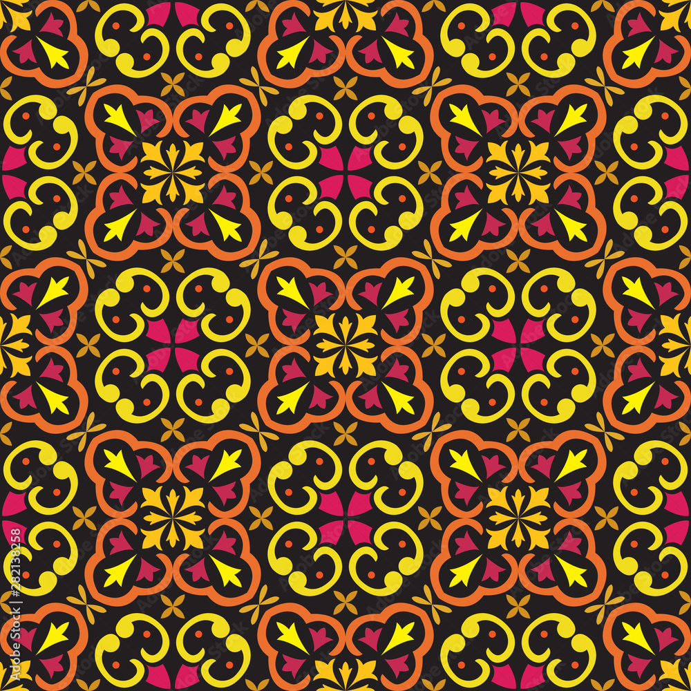 Seamless tile pattern background in portuguese style. Seamless tile pattern background in portuguese style.