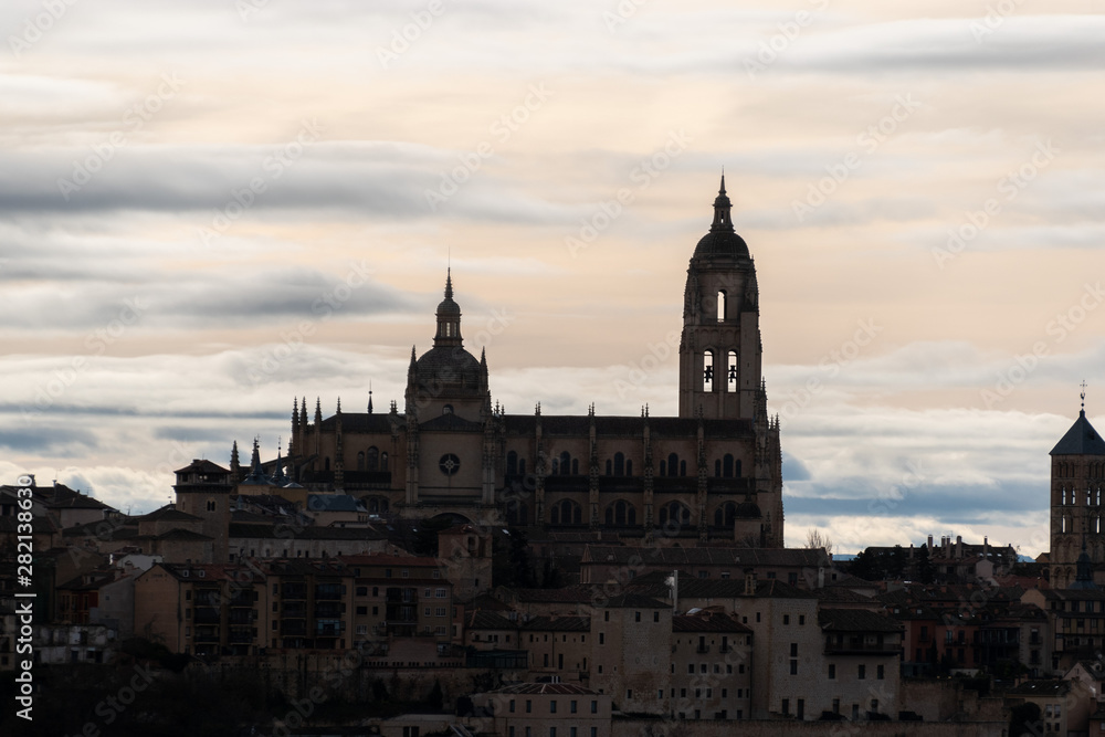 The cathedral of Segovia, Spain and the tallest Gothic cathedral of Spain