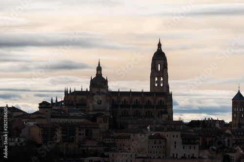 The cathedral of Segovia, Spain and the tallest Gothic cathedral of Spain