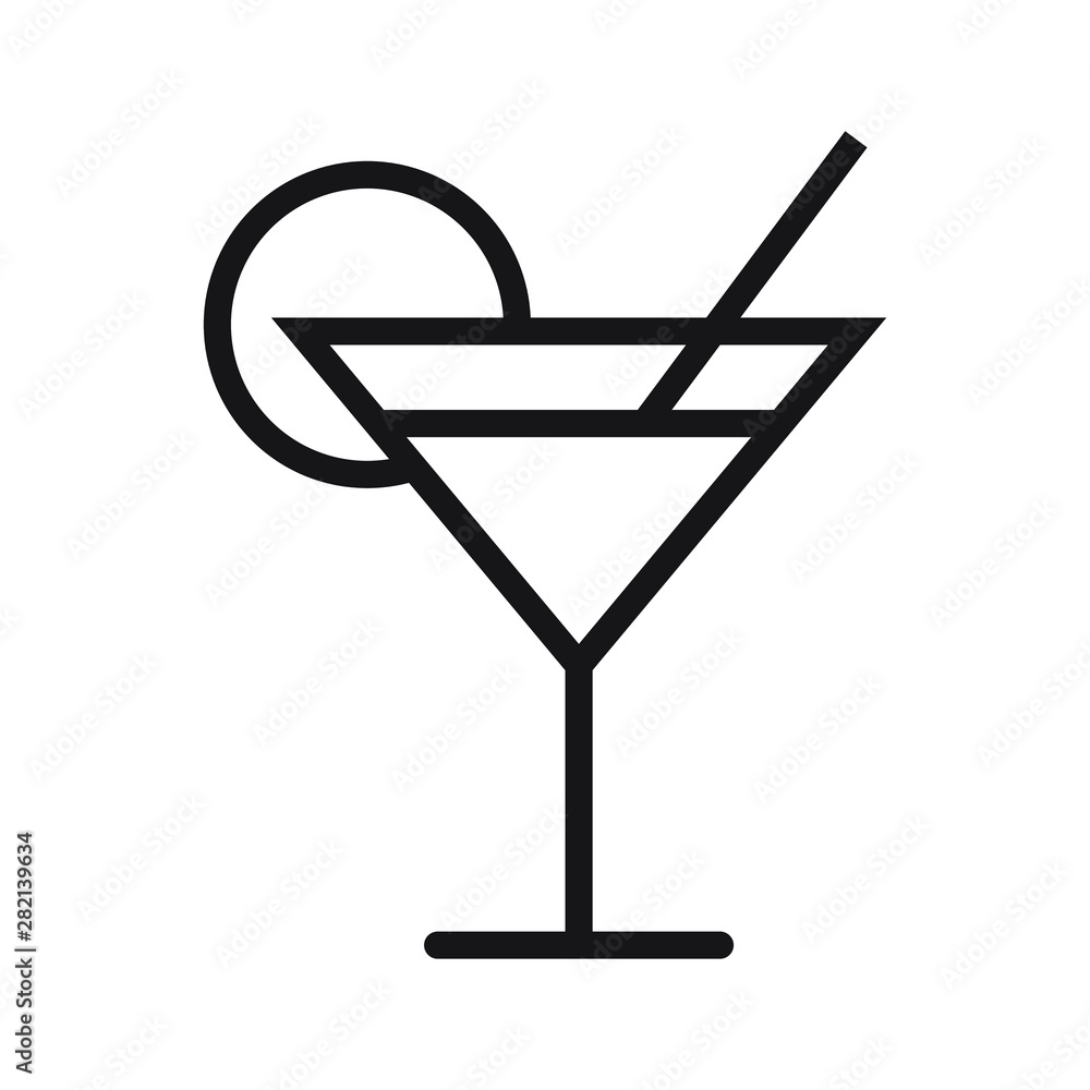 Cocktail vector icon, drink icon Cocktail vector icon, drink icon