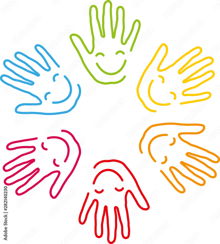 Hände, Kinder, Kinderarzt, Lächeln, Hintergrund Hände, Kinder, Kinderarzt, Lächeln, Hintergrund