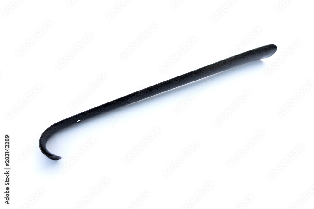 metal Shoe spoon black on white background metal Shoe spoon black on white background