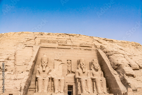 Abu Simbel temple  a magnificent landmark built by pharaoh Ramesses the Great  Egypt