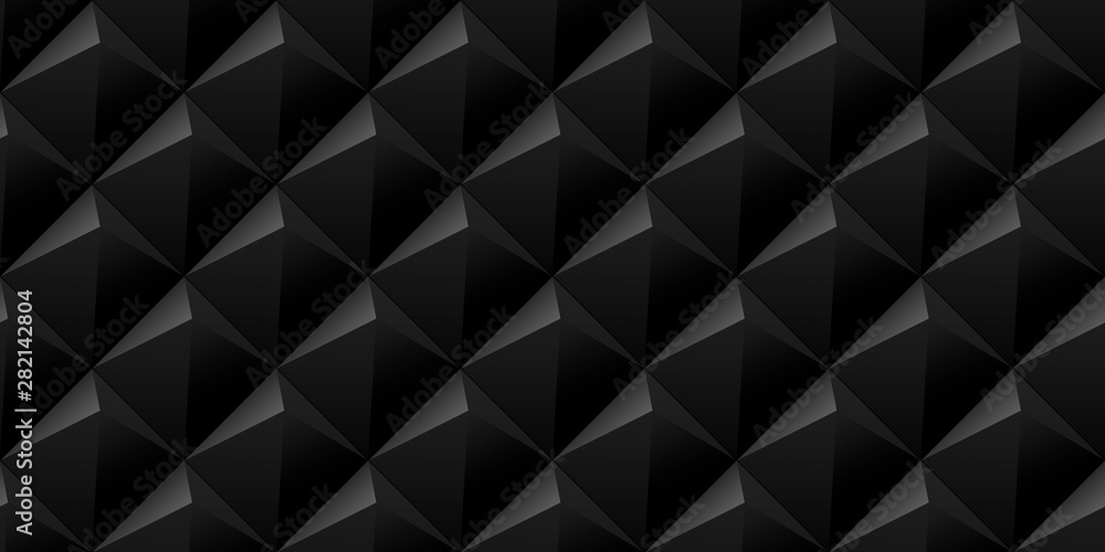 Vector abstract tiled seamless background with dark soft lightened pyramids. Vector abstract tiled seamless background with dark soft lightened pyramids.