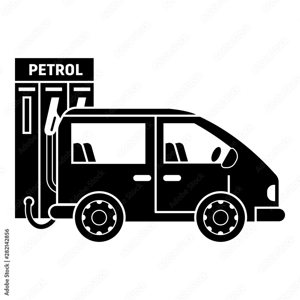 Van fuel tank icon. Simple illustration of van fuel tank vector icon for web design isolated on white background Van fuel tank icon. Simple illustration of van fuel tank vector icon for web design isolated on white background