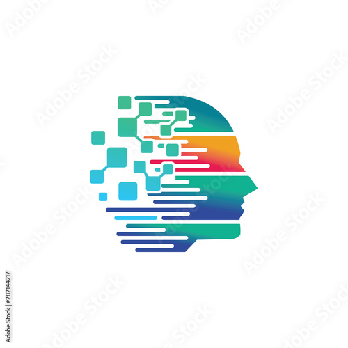 face technology logo template