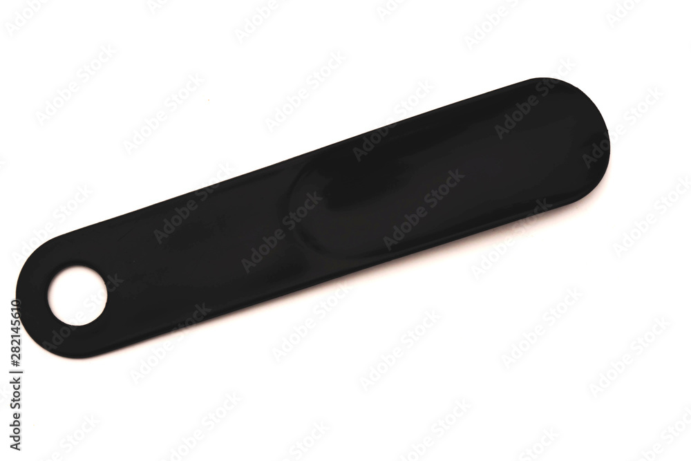 black Shoe spoon isolated on white background black Shoe spoon isolated on white background