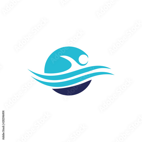 swimming logo template